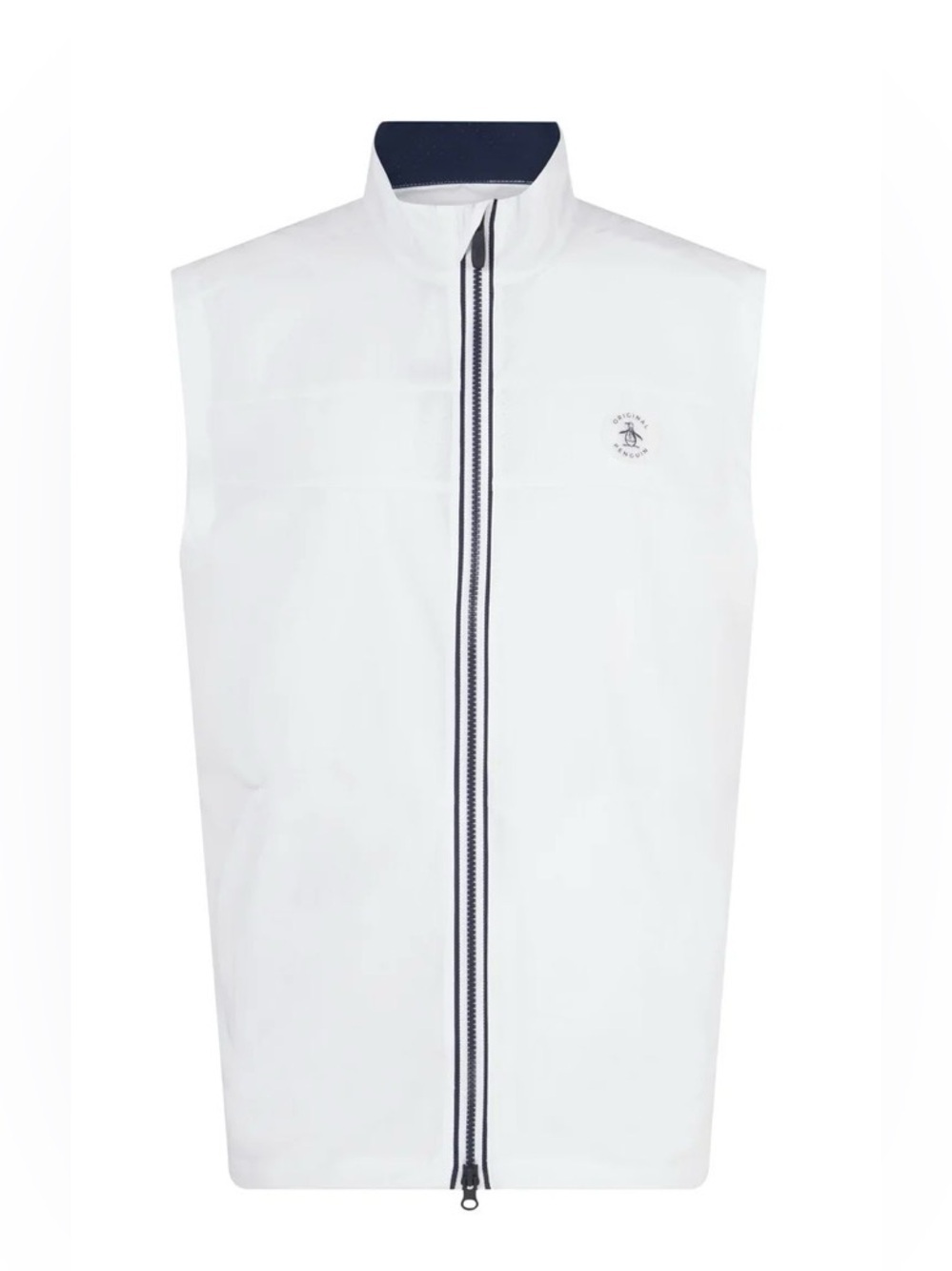 Original Penguin White Lightweight Zip-Front Shirt Vest L